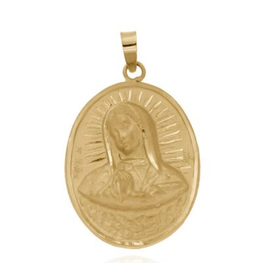 Joyeria Fina GVR | Medalla Oval Virgen De Guadalupe Busto Ogr132