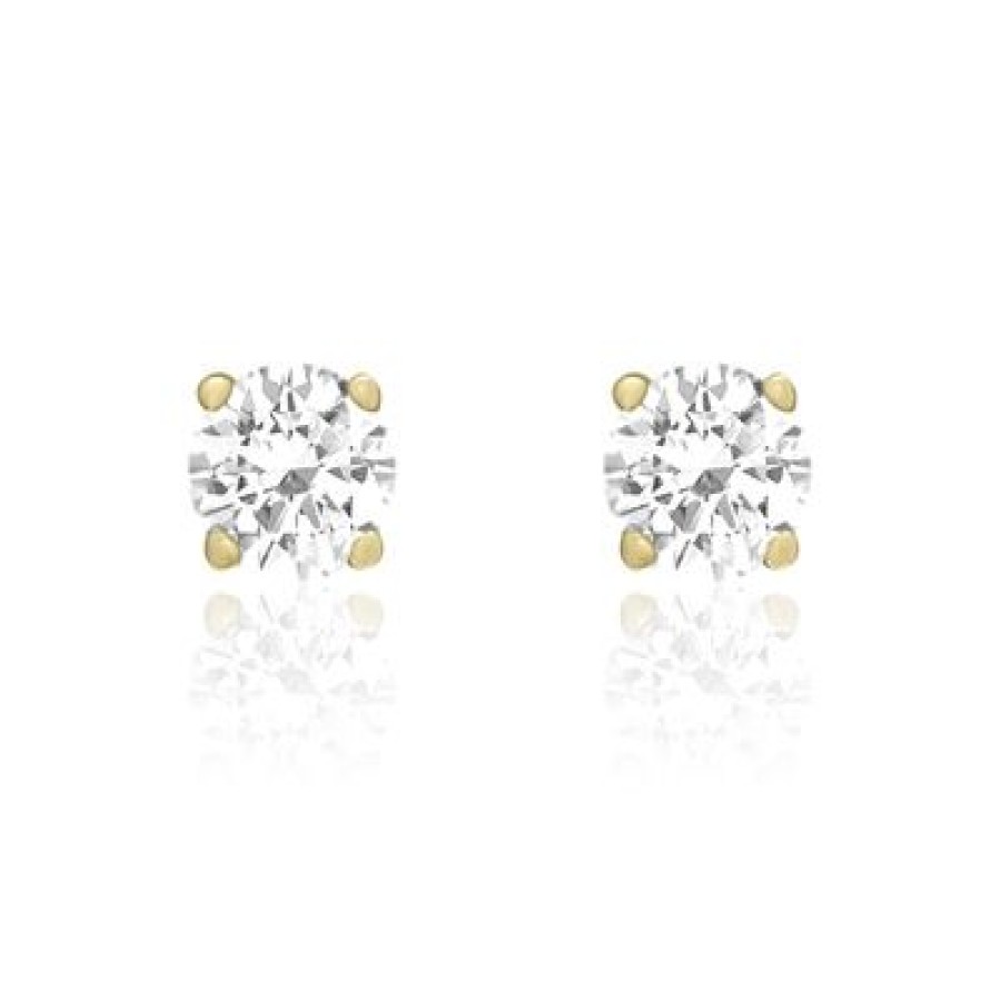 Joyeria Fina GVR | Broqueles Oro 14K Con Diamante