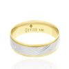 Joyeria Fina PEDIDO | Argolla Guvier Oro 14K 6Mm 4 Oro Amarillo Y Blanco