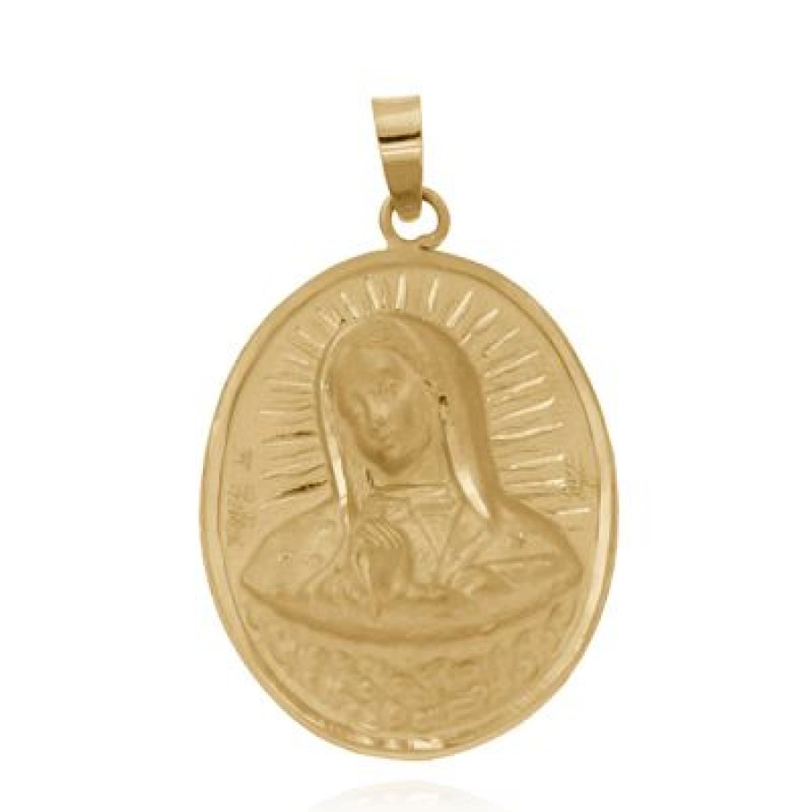 Joyeria Fina GVR | Medalla Oval Virgen De Guadalupe Busto Ogr132