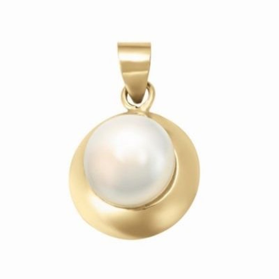 Joyeria Fina GVR | Dije Plato Oro 14K Con Perla