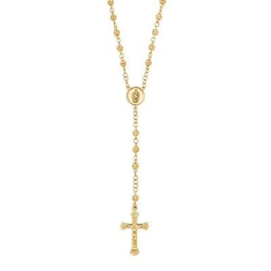 Joyeria Fina GVR | Rosario Cruz Y Virgen 71Cm Oro Of2110