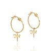 Joyeria Fina PEDIDO | Arracadas Lucky Con Charm Libelula Oro 1