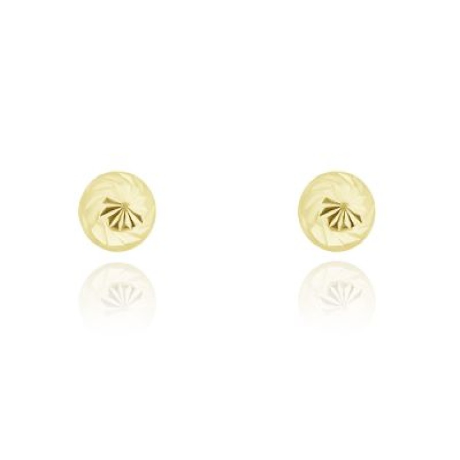 Joyeria Fina GVR | Broqueles Facetados Oro 14K3Mm