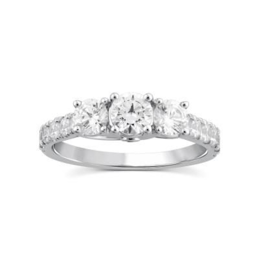 Joyeria Fina GVR | Anillo Compromiso Oro Bco Con Diamante La Oro Blanco