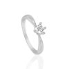 Joyeria Fina GVR | Anillo De Compromiso Con Oro Blanco