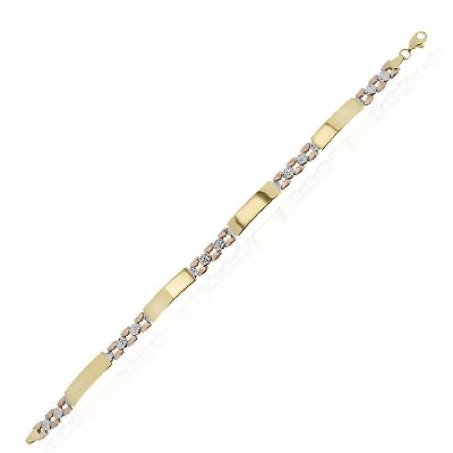 Joyeria Fina GVR | Pulsera Dama Oro Florentino 14K