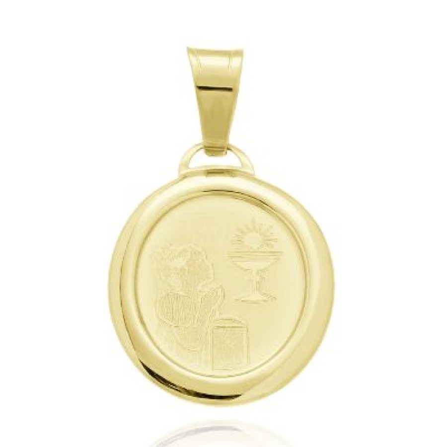 Joyeria Fina GVR | Medalla Primera Comunion Ni A Oro 14K