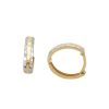 Joyeria Fina GVR | Huggies Oro Amarillo Y Blanco 14K