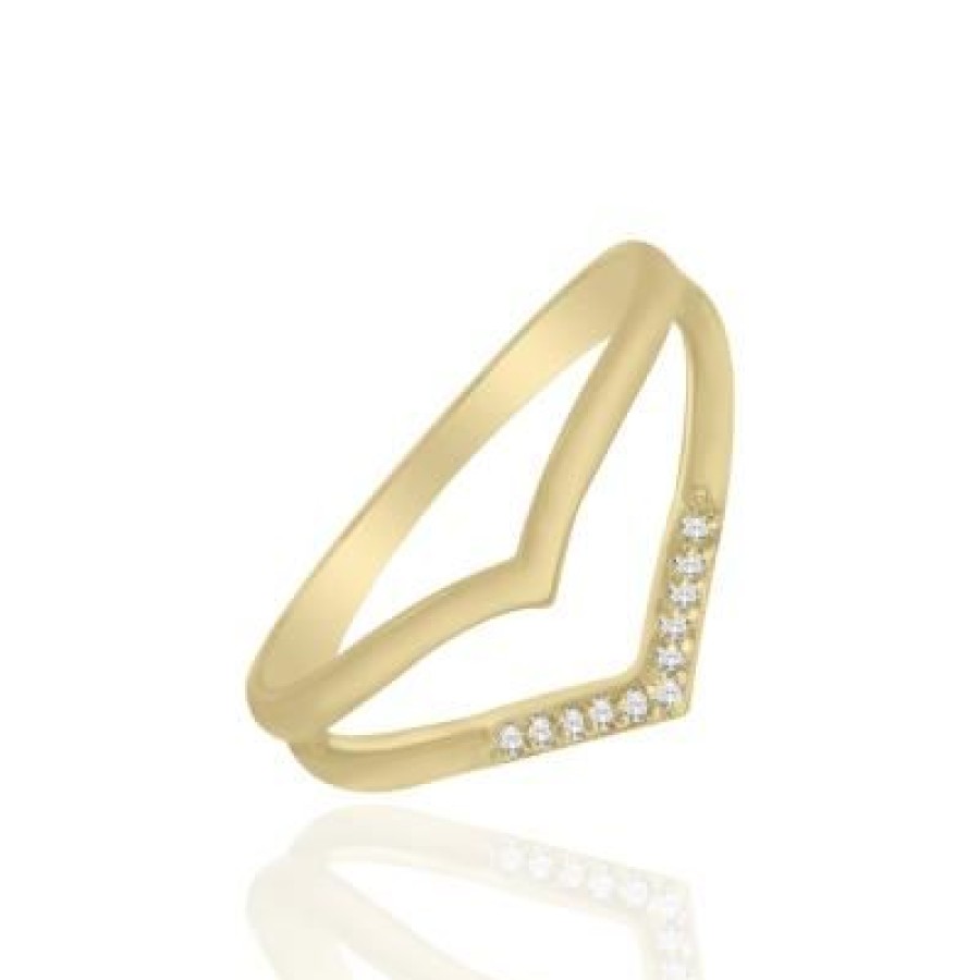 Joyeria Fina GVR | Anilllo Dama Oro 14K Con Diamante Bv232 Oro Amarillo