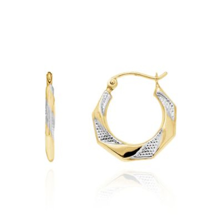 Joyeria Fina GVR | Arracadas Oro Bicolor 14K No12