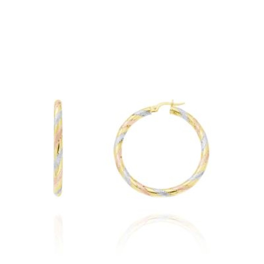 Joyeria Fina GVR | Arracadas Oro Florentino 14K