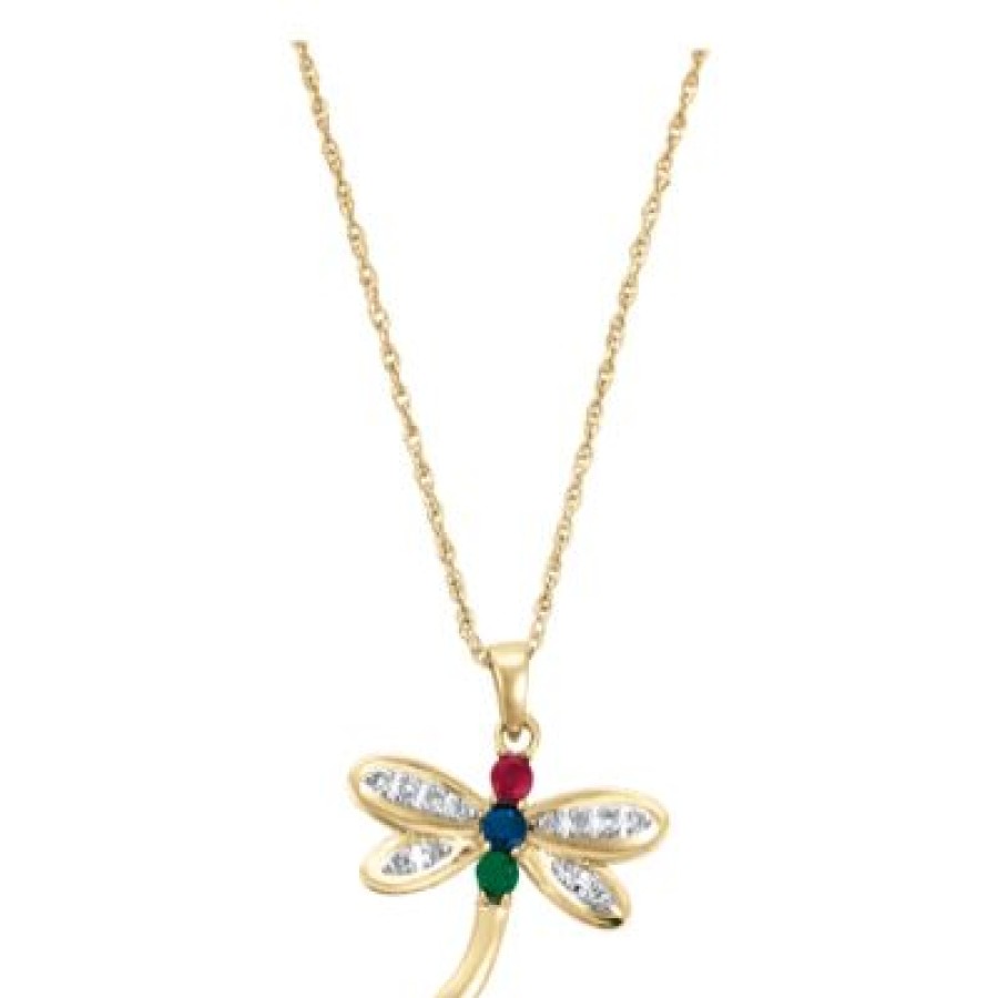 Joyeria Fina GVR | Dije Con Cadena Oro Diamante S Y Cocktail