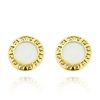 Joyeria Fina GVR | Aretes Greca Oro 14K Con Madreperla Jl12