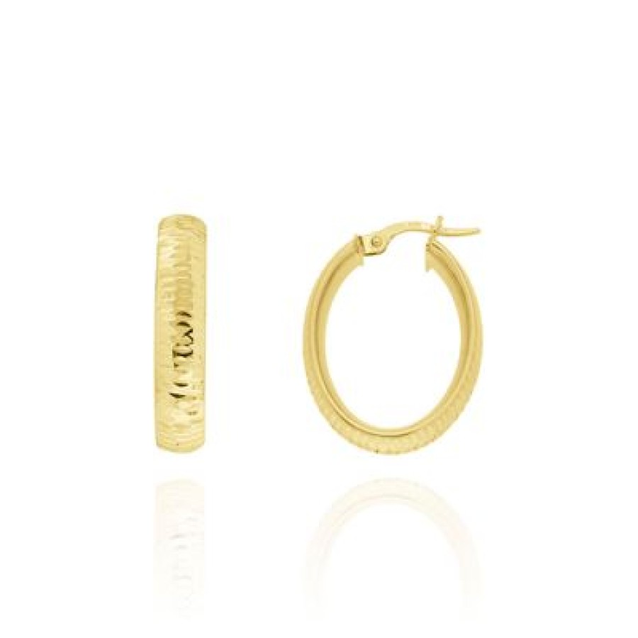 Joyeria Fina GVR | Arracadas Ovalado Oro 14K