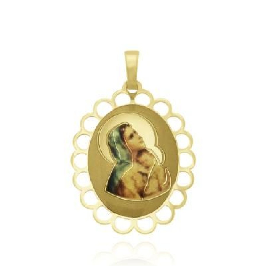 Joyeria Fina GVR | Medalla Virgen Oro 14K Al611