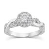 Joyeria Fina GVR | Anillo De Compromiso Oro Bco Con Diamante Oro Blanco