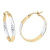 Joyeria Fina GVR | Arracadas Oro Bicolor 14K