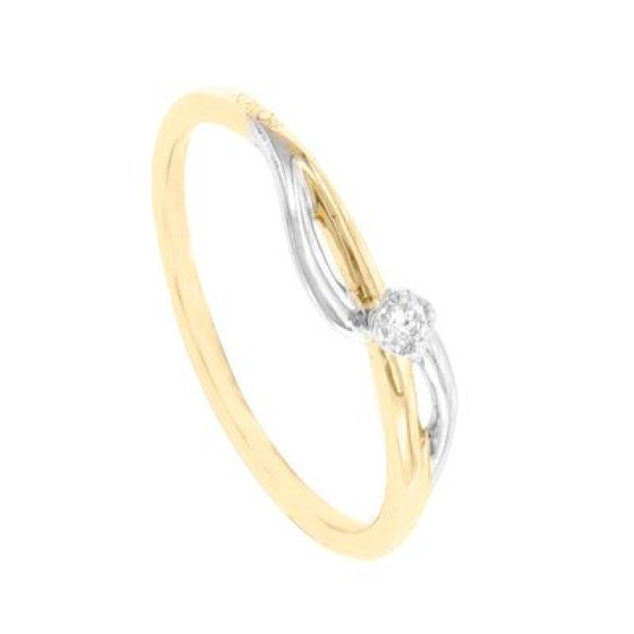 Joyeria Fina GVR | Anillo De Compromiso Felipa Oro 14K Con Bb72 Oro Amarillo