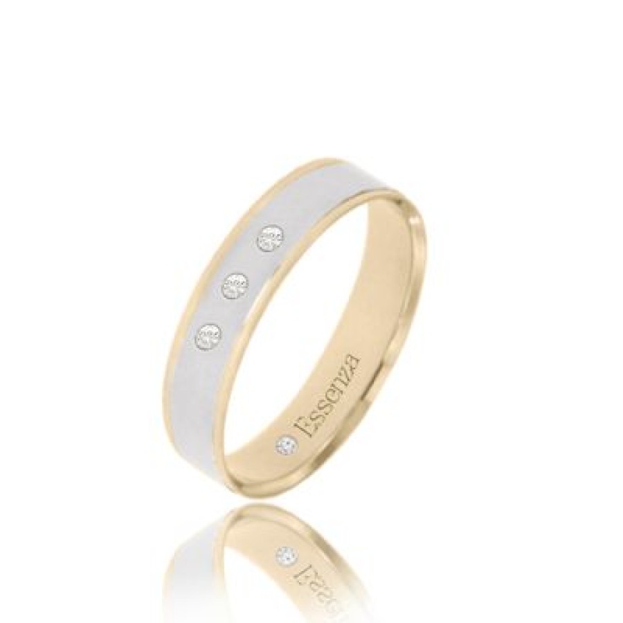 Joyeria Fina PEDIDO | Argolla Infinito Oro 14K 3 Puntos Oro Amarillo Y Blanco