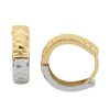 Joyeria Fina GVR | Huggies Oro Amarillo Y Blanco 14K