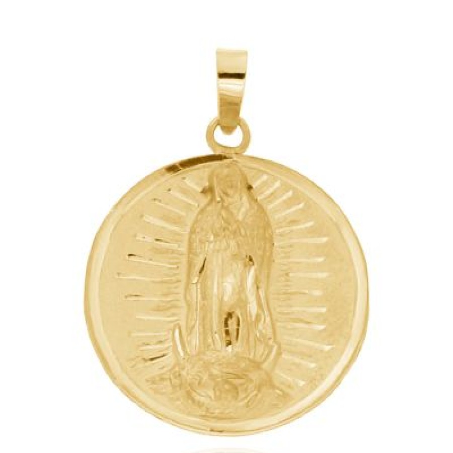 Joyeria Fina GVR | Medalla Redonda Virgen De Guadalupe Cuergr132