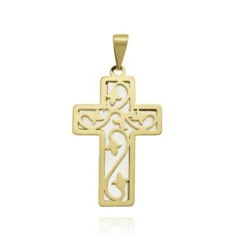 Joyeria Fina GVR | Cruz Oro 14K Jl614 Oro Amarillo