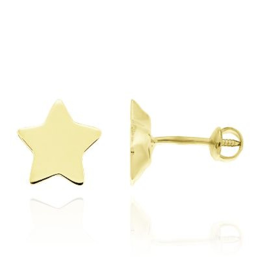 Joyeria Fina GVR | Broquel Estrella Oro 14K