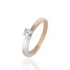 Joyeria Fina GVR | Anillo De Compromiso Oro Bicolor Con Oro Blanco