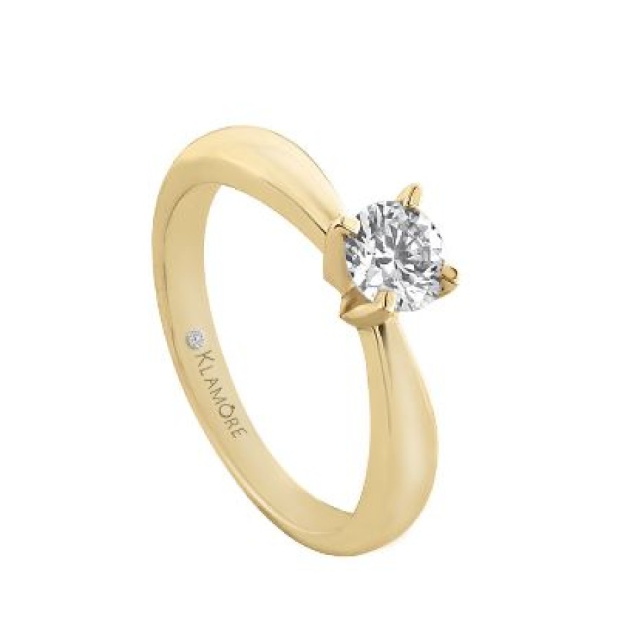 Joyeria Fina GVR | Anillo De Compromiso Miloro Oro 18K Con Bb312 Oro Amarillo