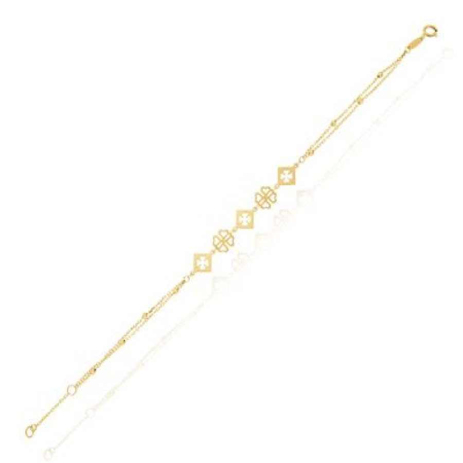 Joyeria Fina GVR | Pulsera Trebol Ar132-B