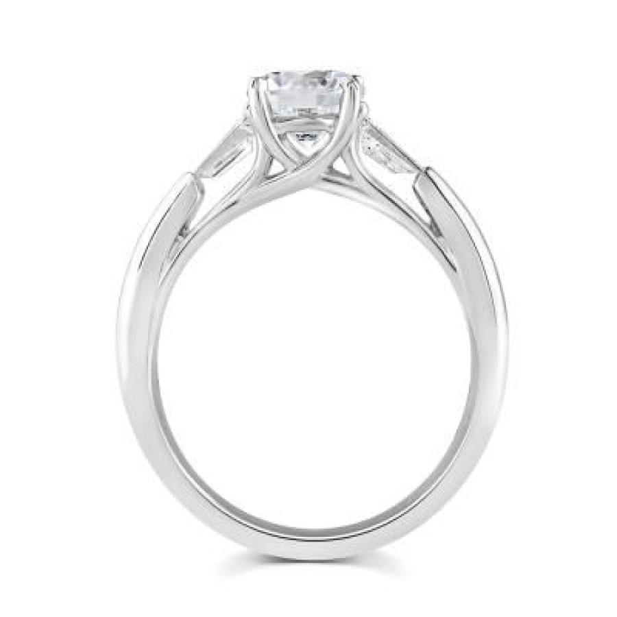 Joyeria Fina GVR | Anillo De Compromiso Oro Bco Con Diamante Oro Blanco