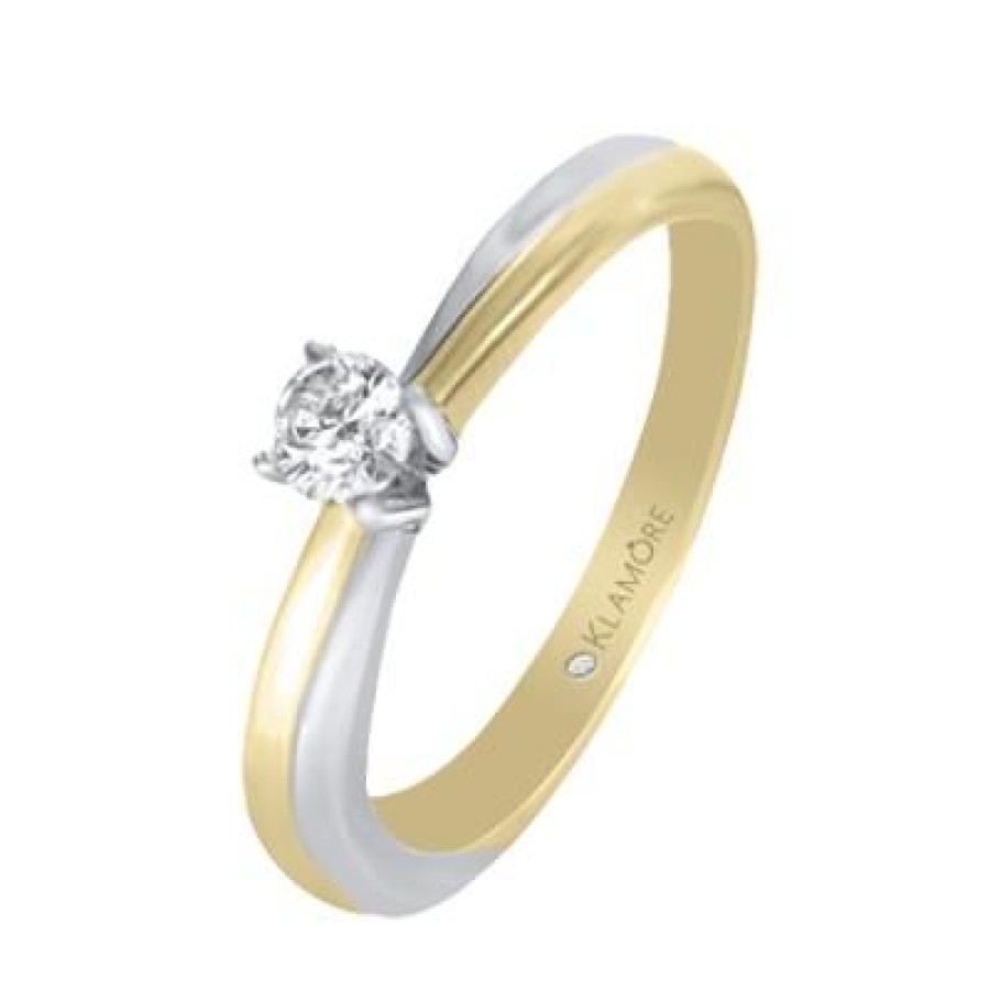 Joyeria Fina GVR | Anillo De Compromiso Giselle Oro Blanco Bb72 Oro Amarillo