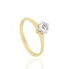 Joyeria Fina PEDIDO | Anillo De Compromiso Vita Oro Oro Amarillo Y Blanco