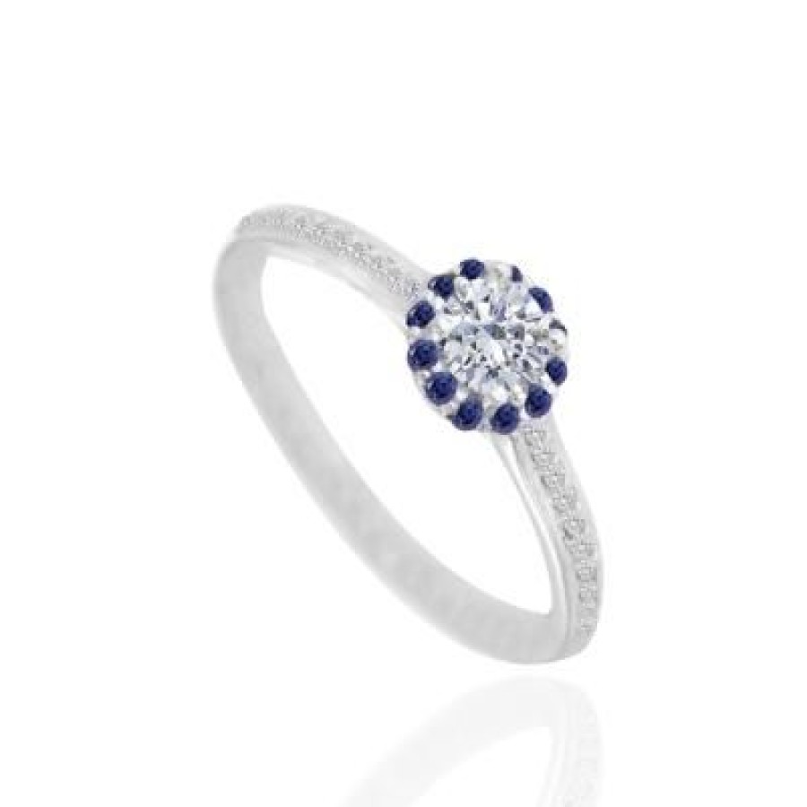 Joyeria Fina PEDIDO | Anillo Dama Zanda Oro Con Diamante Oro Blanco