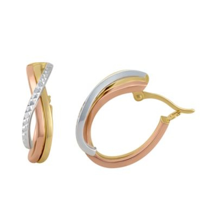 Joyeria Fina GVR | Arracadas Oro Florentino 14K