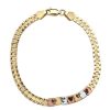 Joyeria Fina GVR | Pulsera Dama Cuadros Oro Florentino 14K