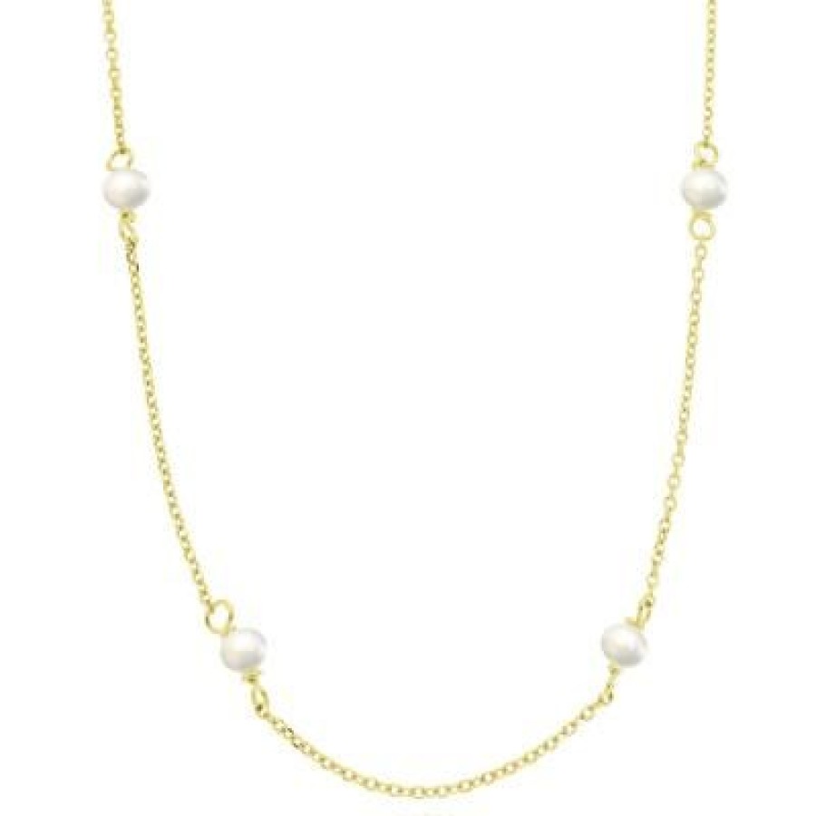 Joyeria Fina GVR | Gargantilla Oro 14K Con Perlas Gr32