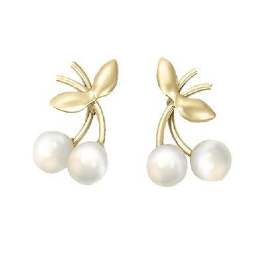 Joyeria Fina GVR | Aretes De Cerezas Oro 14K Con