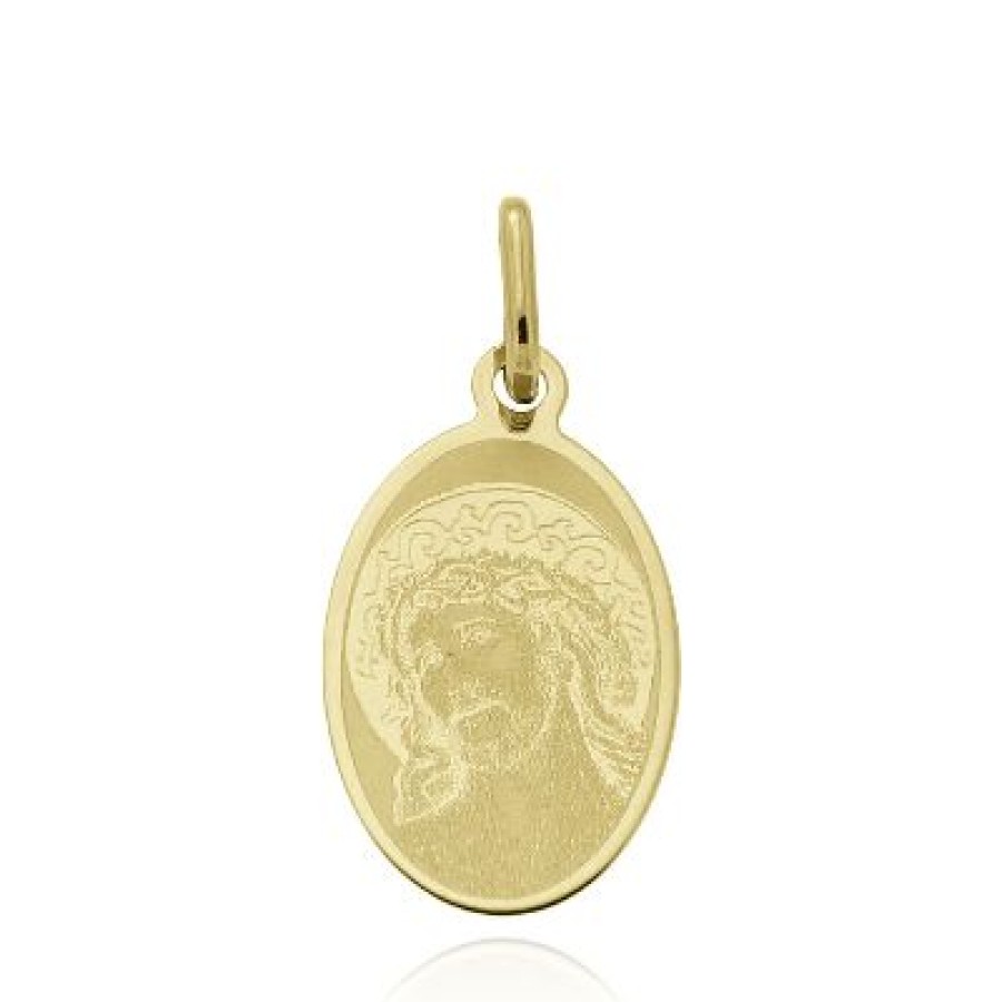 Joyeria Fina GVR | Medalla Rostro De Cristo Oro 14K