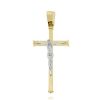 Joyeria Fina GVR | Cruz Con Cristo Oro Bicolor 14K