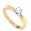 Joyeria Fina GVR | Anillo De Compromiso Cloe Oro Con 35 Oro Amarillo