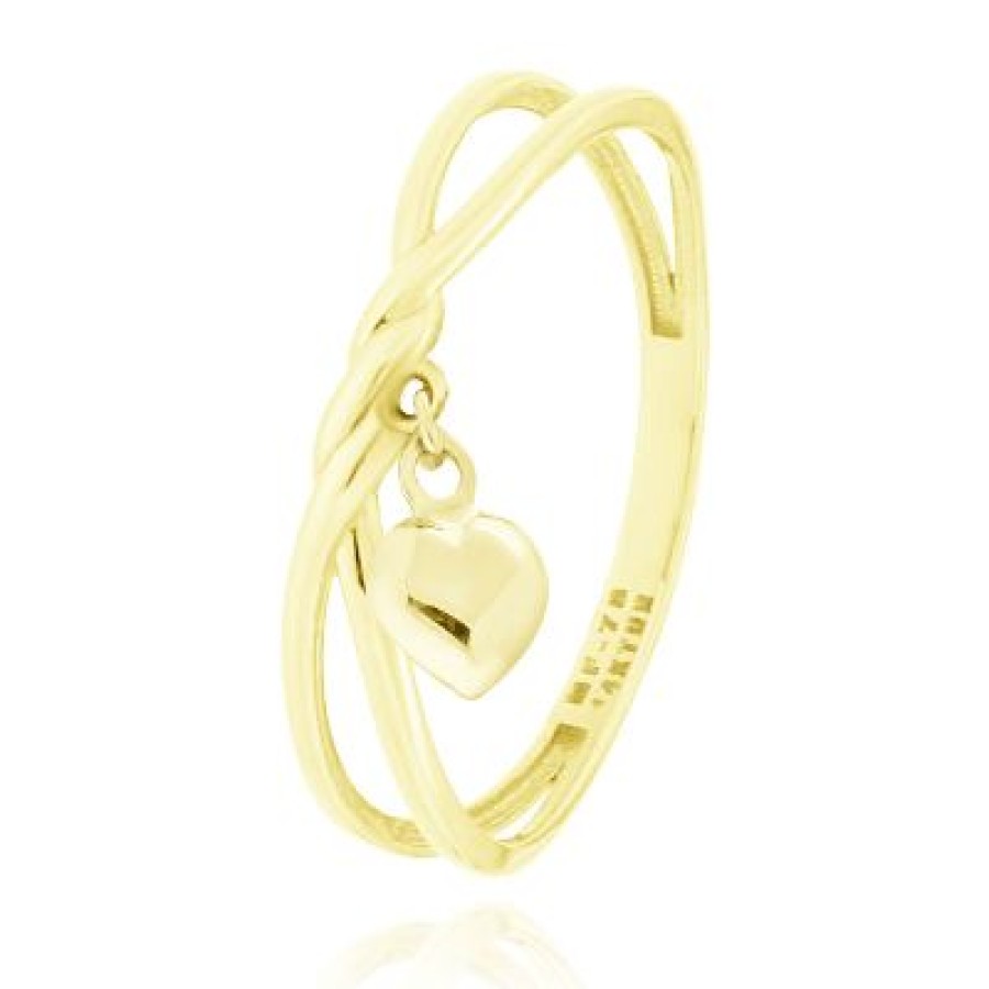 Joyeria Fina GVR | Anillo Dama Dije Corazon Oro Oro Amarillo