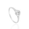 Joyeria Fina PEDIDO | Anillo De Compromiso Cucarda Bb232 Oro Blanco