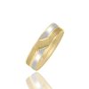 Joyeria Fina PEDIDO | Argolla Soria Oro 14K 6Mm Oro Amarillo Y Blanco