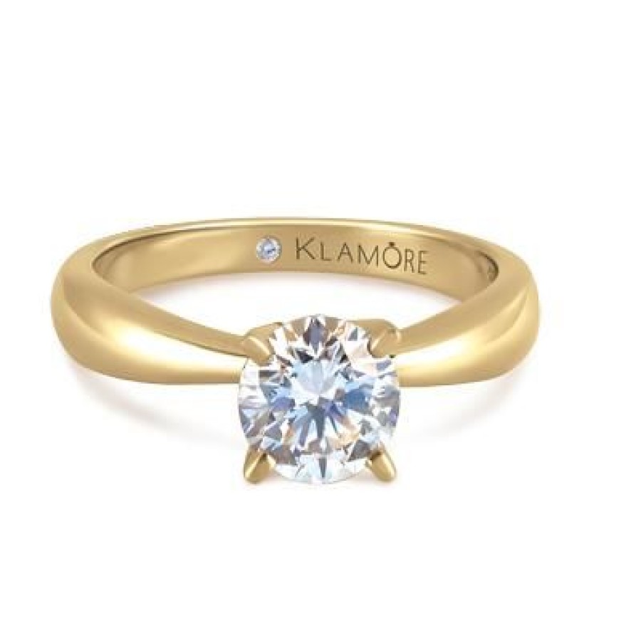 Joyeria Fina PEDIDO | Anillo De Compromiso Oro 18K Con Diamante Bb122 Oro Amarillo