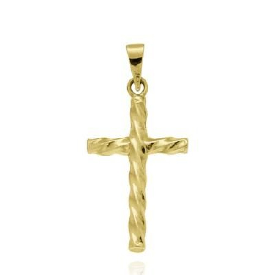 Joyeria Fina GVR | Cruz Caramelo Oro 14K Jl625