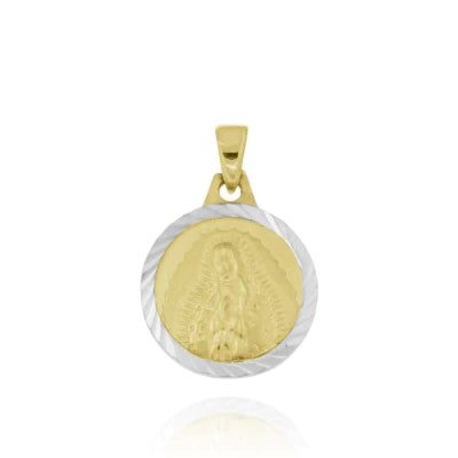 Joyeria Fina GVR | Medalla Virgen De Gudalupe Oro Bicolor 1