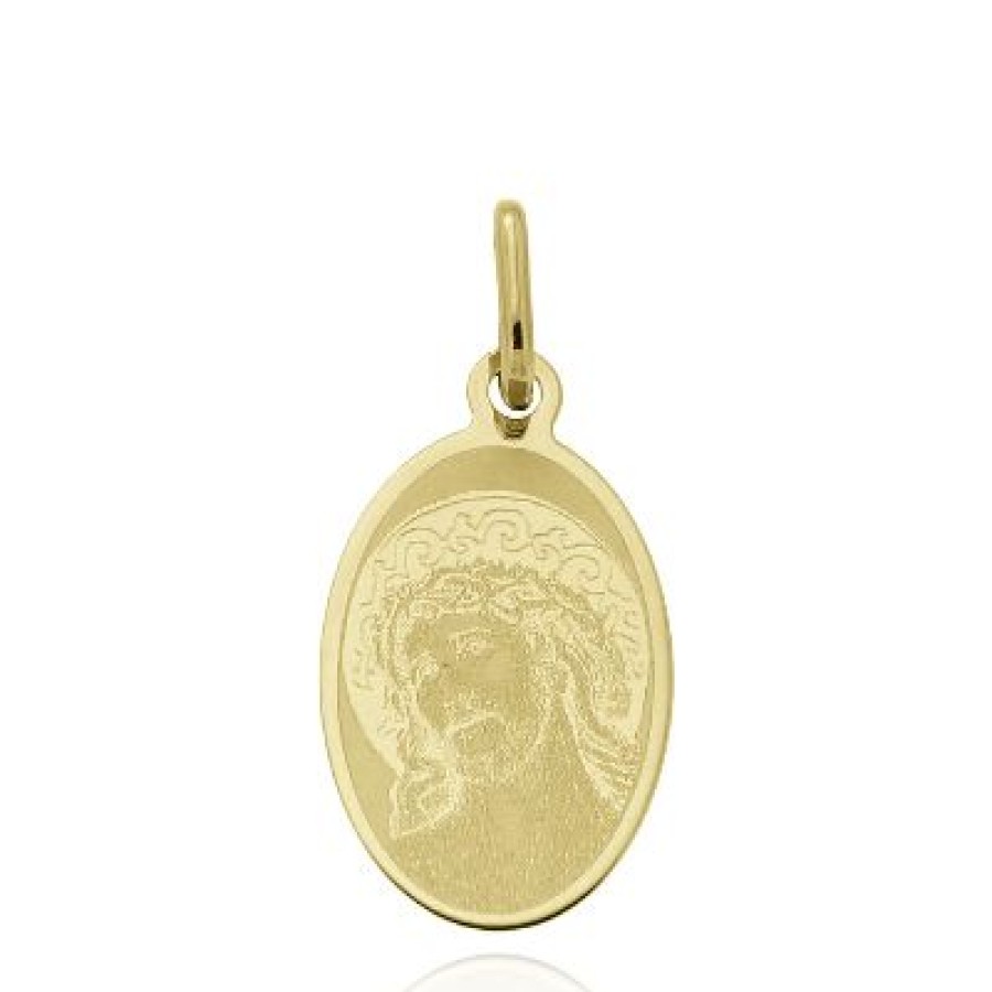 Joyeria Fina GVR | Medalla Rostro De Cristo Oro 14K