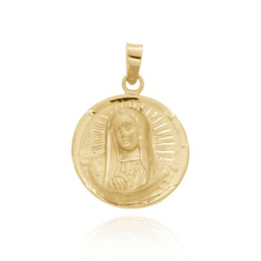 Joyeria Fina GVR | Medalla Redonda Virgen De Guadalupe Bustgr232